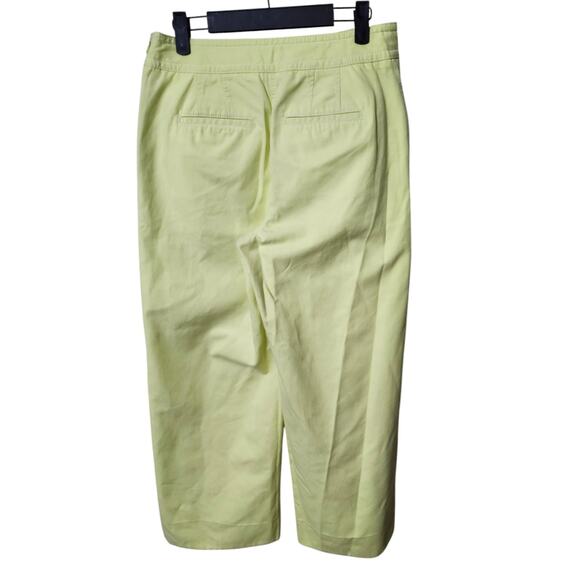 Talbots Wide Leg Pants Citrus Honey Sailor Trousers Gold Buttons Career‎ Size 4 - Picture 5 of 10